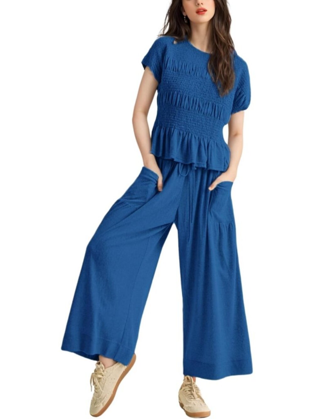 Casual Boho Lounge Set for Women with Pockets | Comfy Matching Outfit